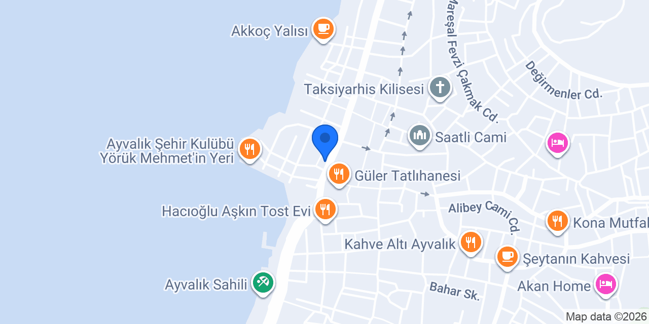 Akbank Ayvalık Şubesi konumu
