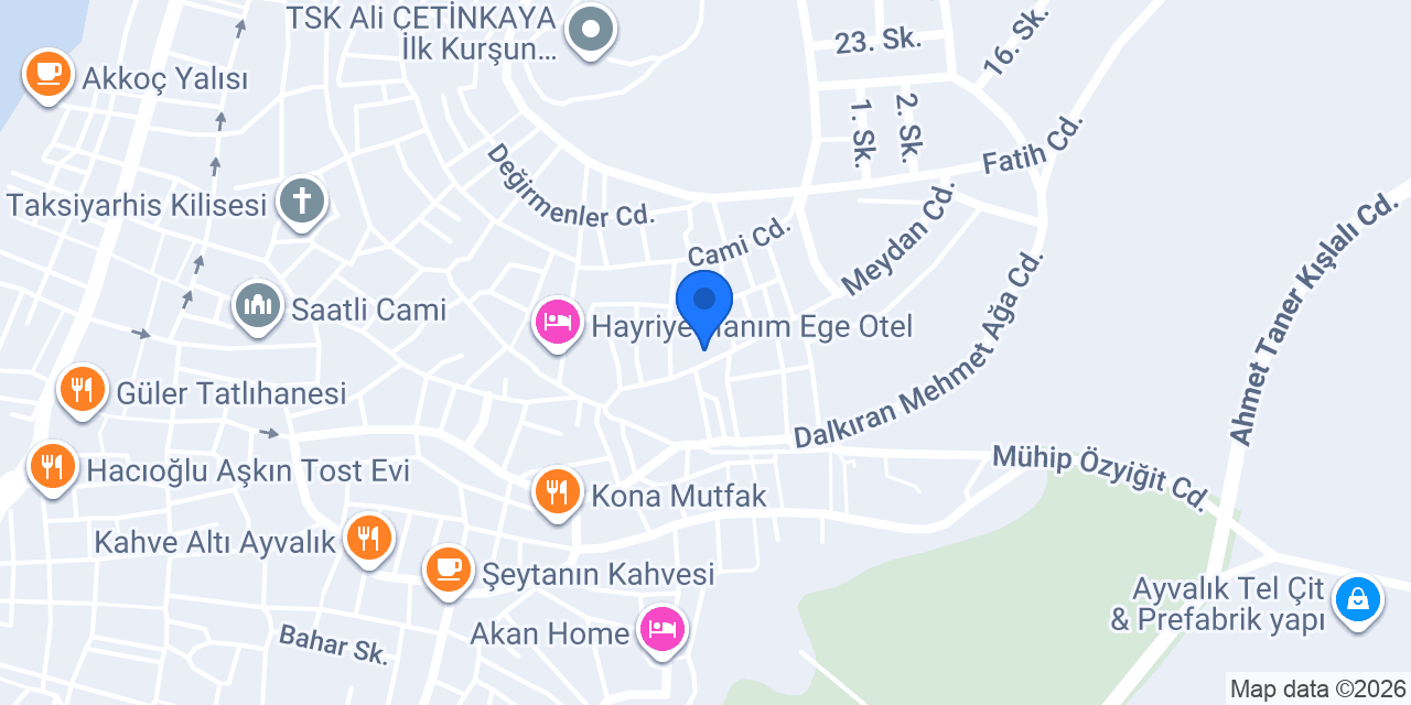 Ayvalik Palacitta Guest House konumu