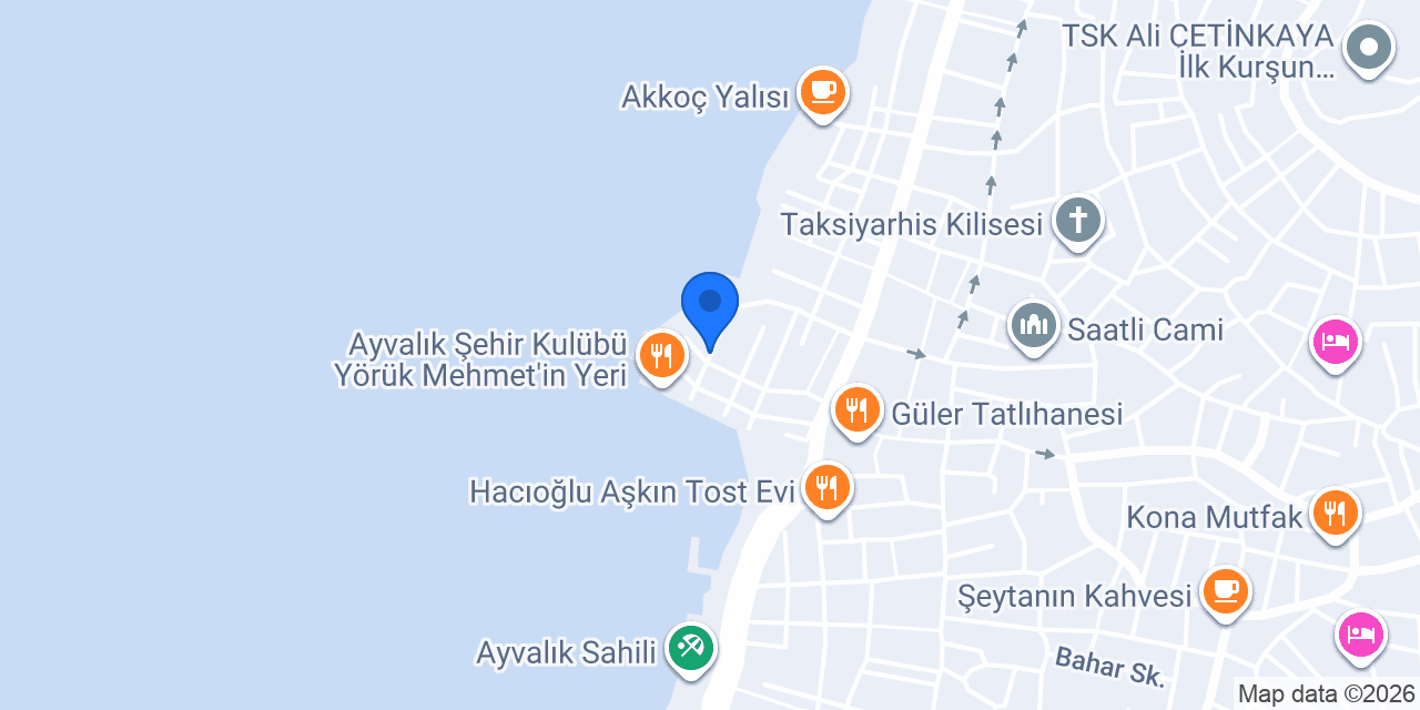 Orfoz Restaurant Ayvalık konumu