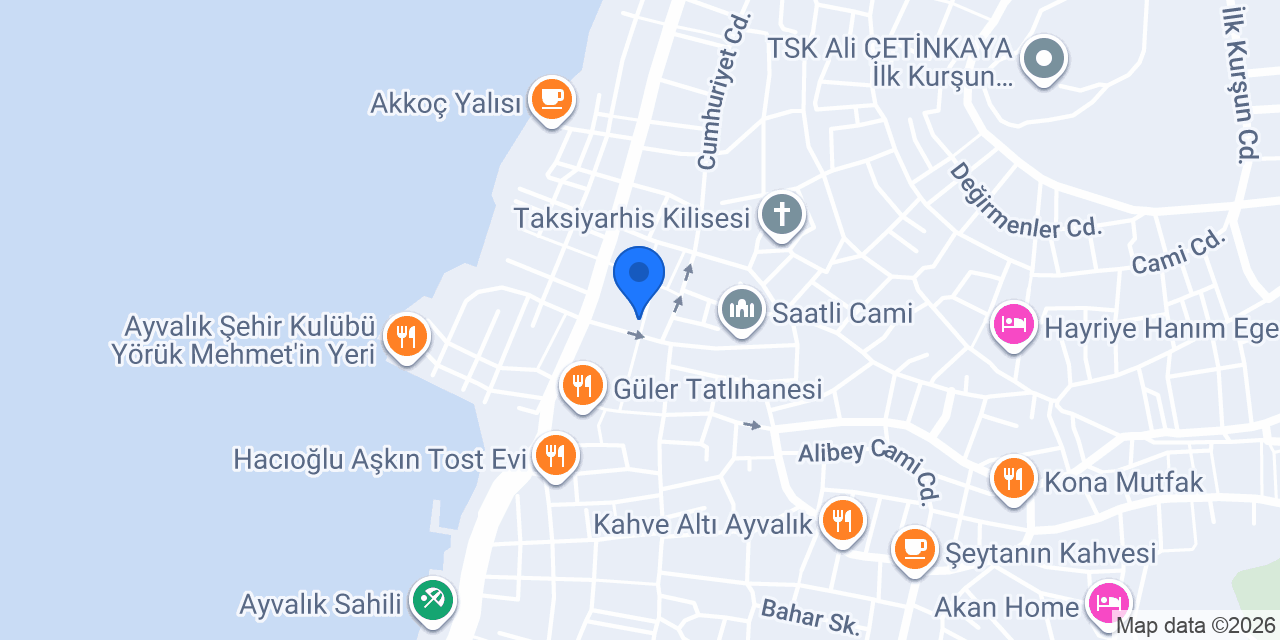 Ayvalık London Erkek Kuaför konumu