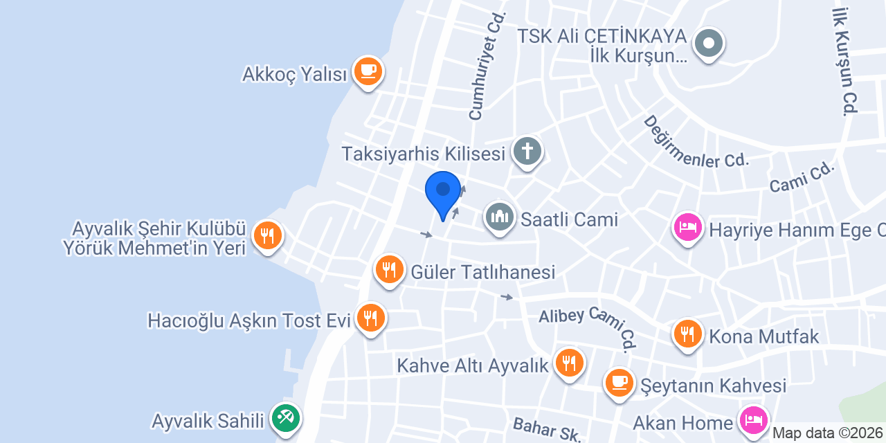 Feraye Mutfak Ayvalık konumu