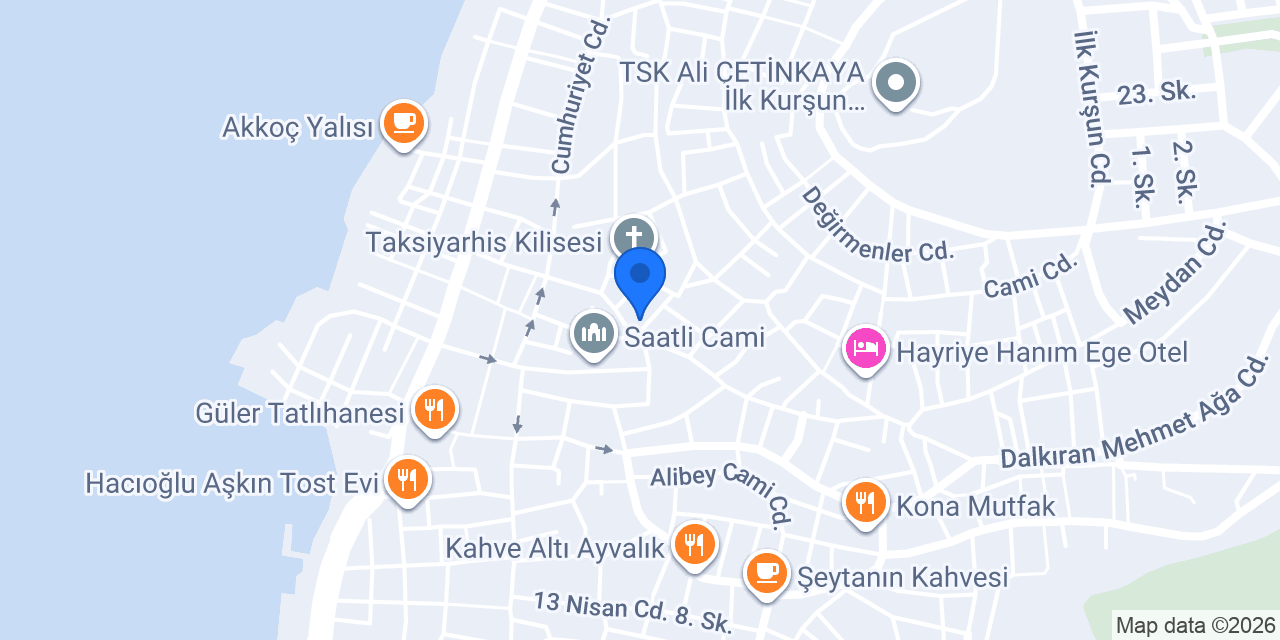 Ayvalik1892 Konukevi konumu