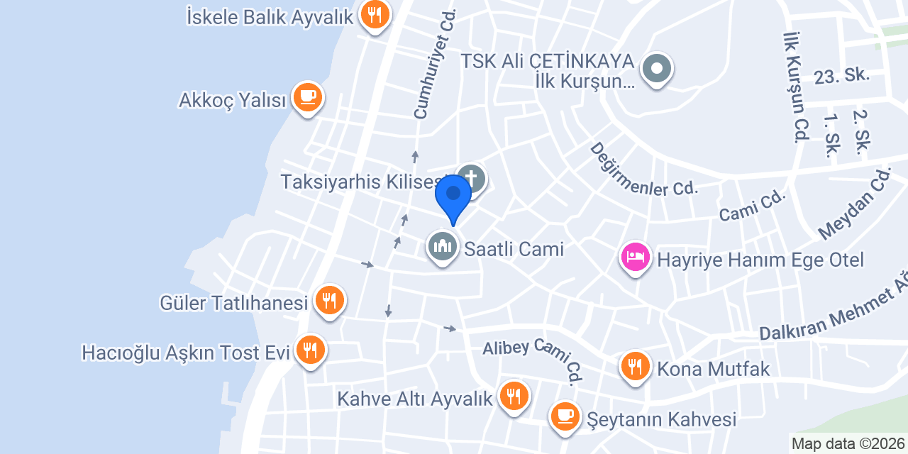 Ayvalık Leya Pansiyon konumu