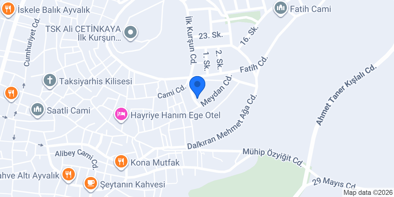 Ayvalık Akan Pansiyon konumu