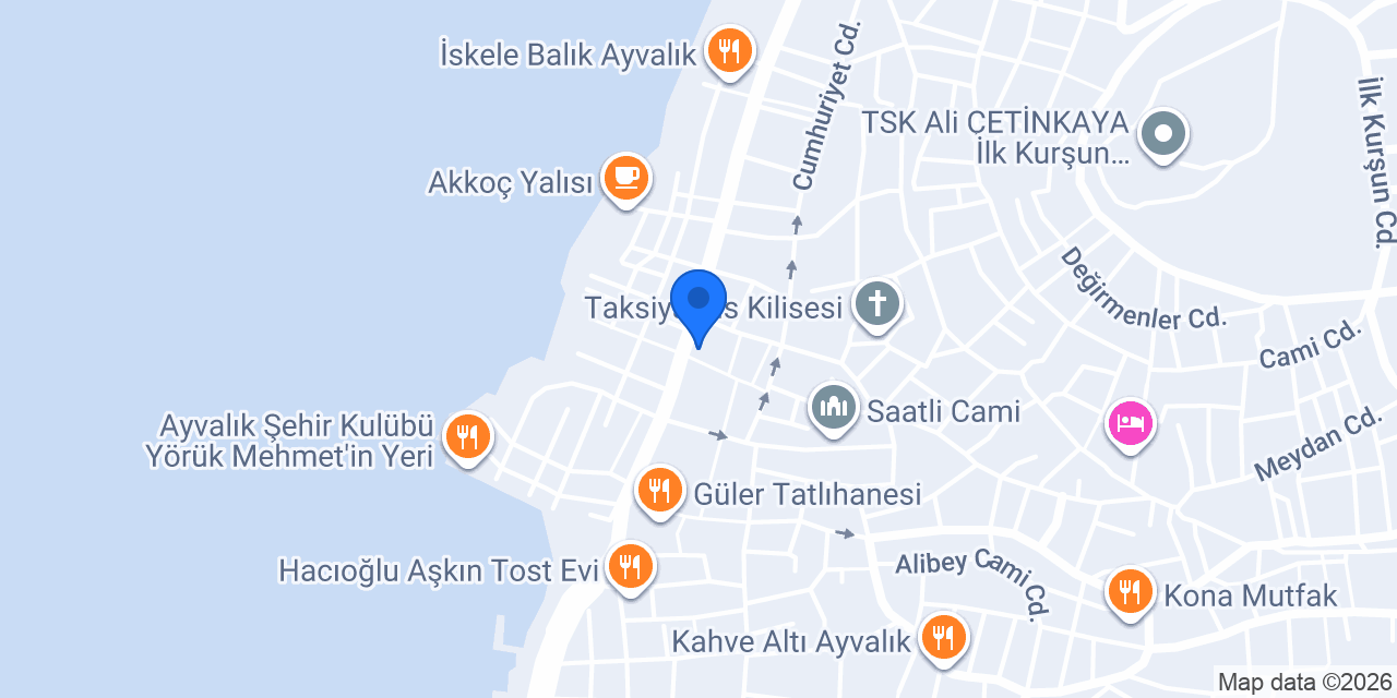 Garanti BBVA Ayvalık Şubesi konumu