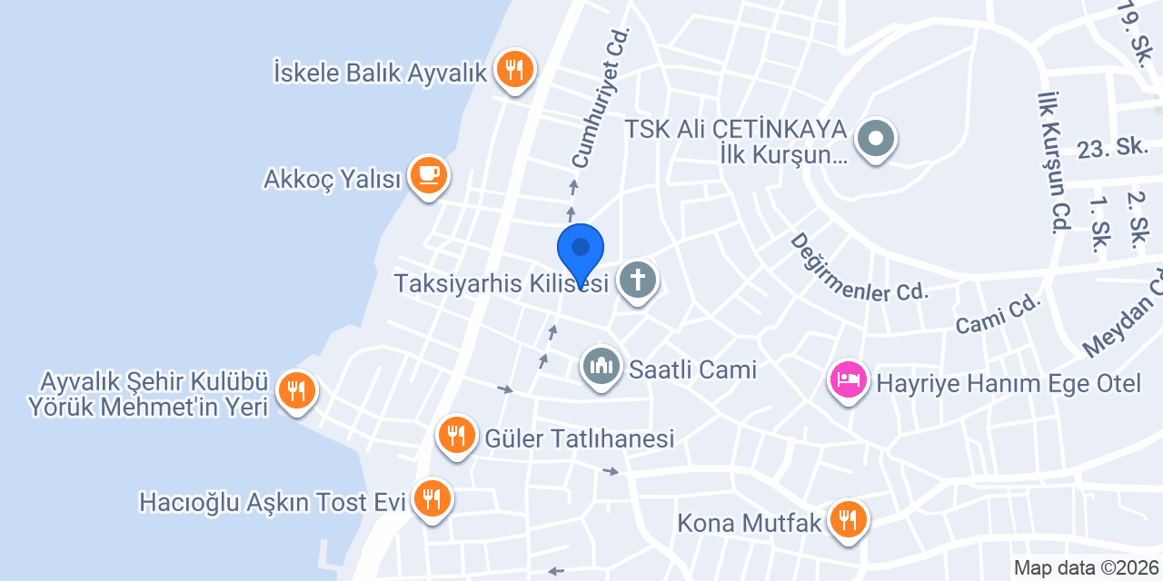 Mahzen Ayvalık Şarap Evi konumu