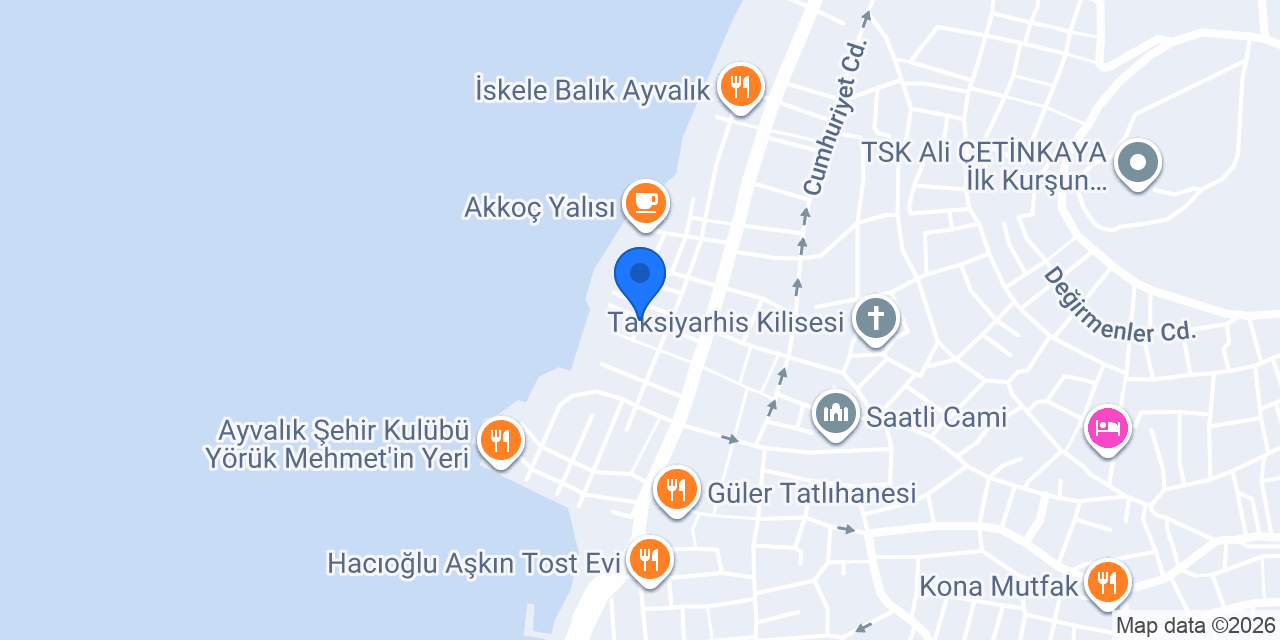 Ayvalık Cihan Otel konumu