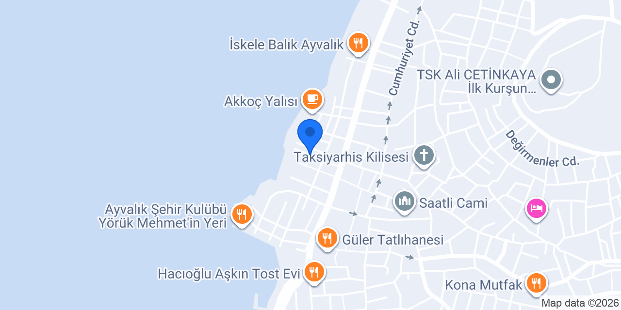 Ayvalık Cihan Restaurant konumu
