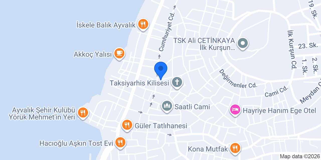 Ayvalık Eksper Tesisat konumu