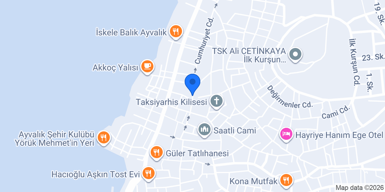 Ayvalık Yılmaz Emlak konumu