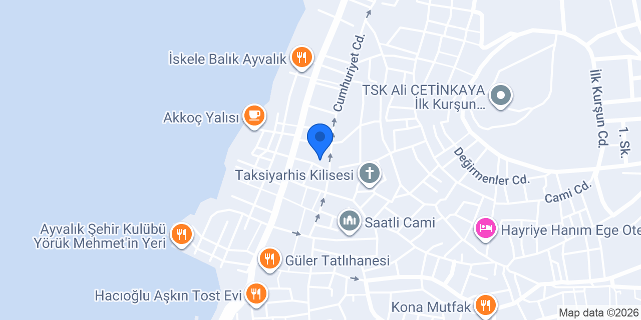 Bi Meyhane Ayvalık konumu