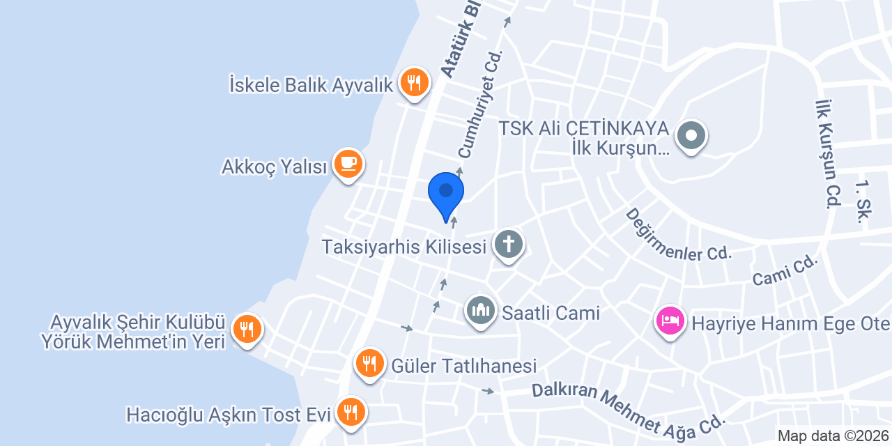 Üzüm Meyhane Ayvalık konumu