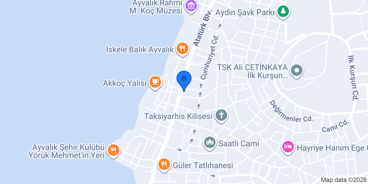 Ayvalık Konfor Yatak konumu