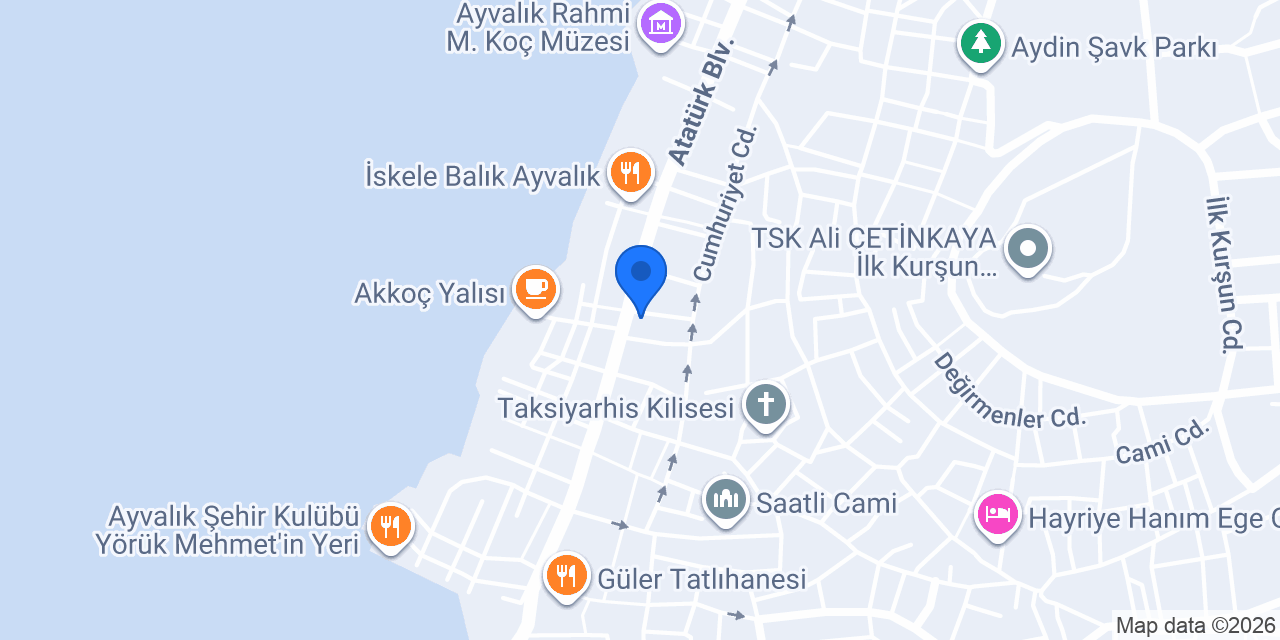 YILDIZ MİMARLIK AYVALIK konumu