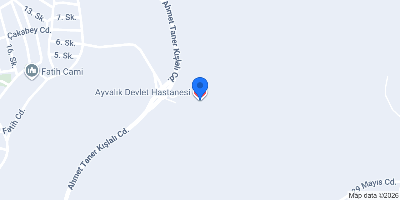 Ayvalık Devlet Hastanesi konumu