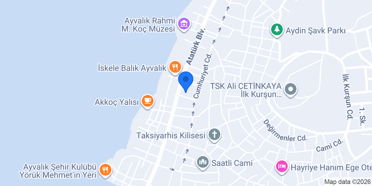 Ayvalık Sedef Otel konumu