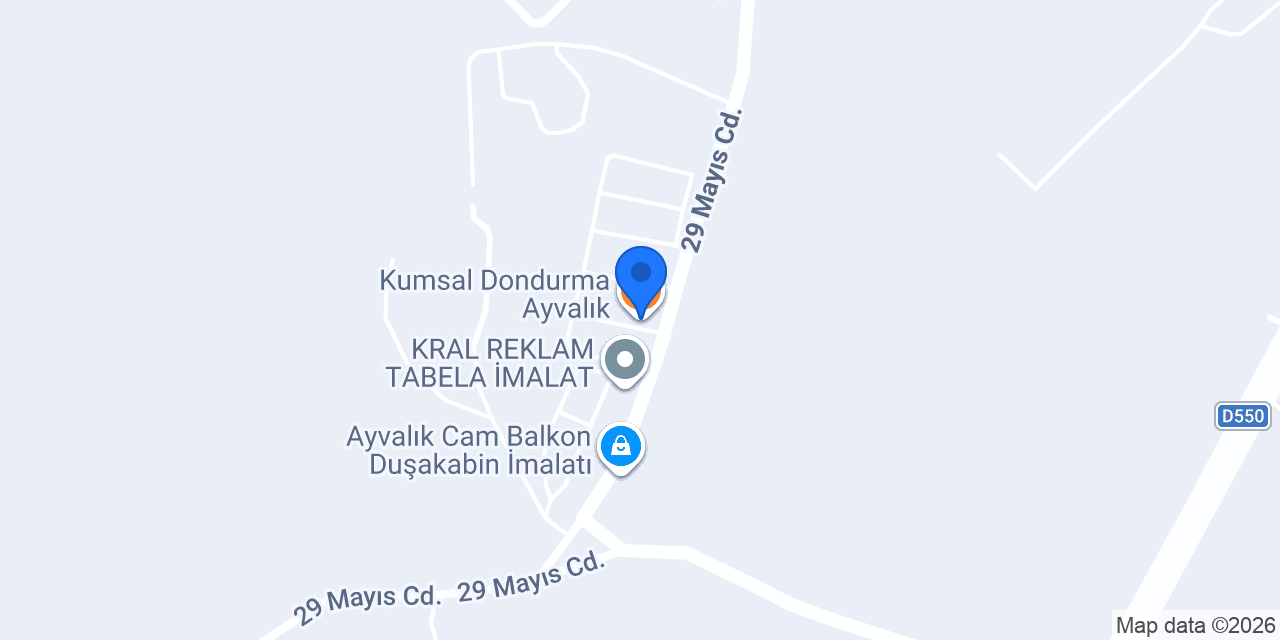 Kumsal Dondurma Ayvalık konumu