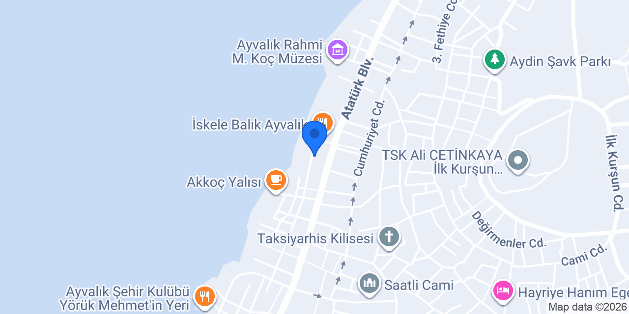 Ayvalık Sarnıç Otel konumu