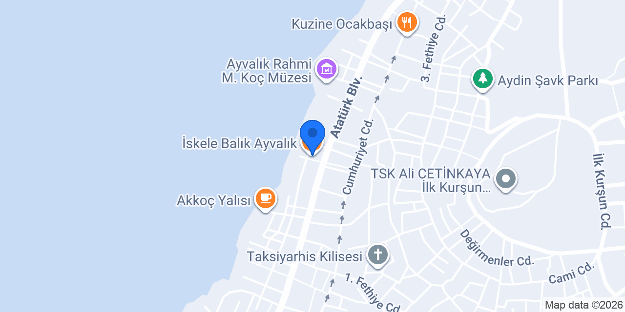 İskele Balık Ayvalık konumu