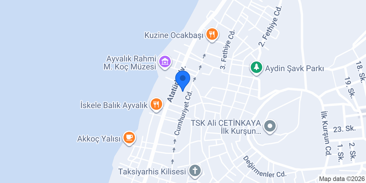 Martı Butik Otel Ayvalık -Real konumu