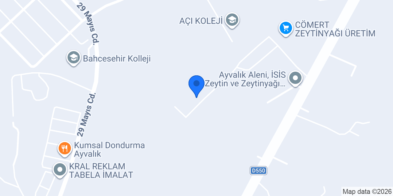 Ateksan Üretim Tesisleri konumu