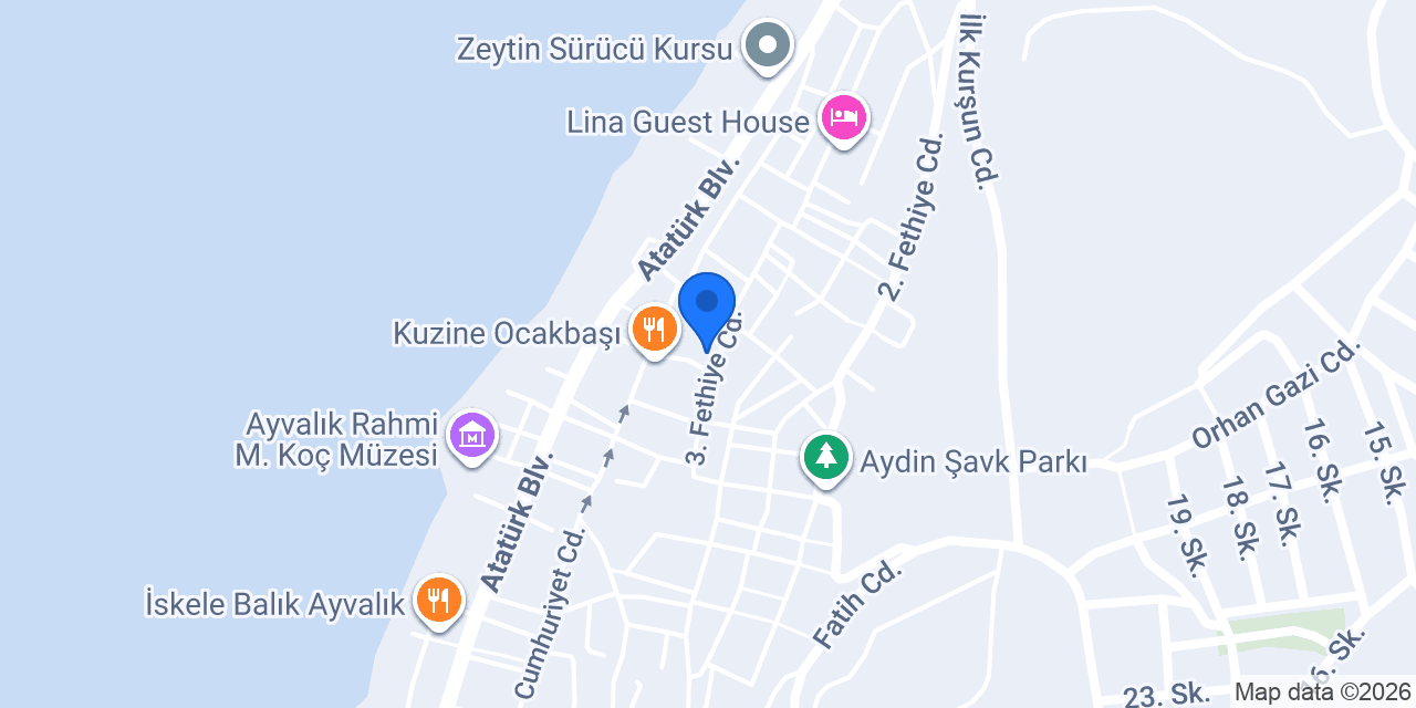 Nil House Ayvalık konumu