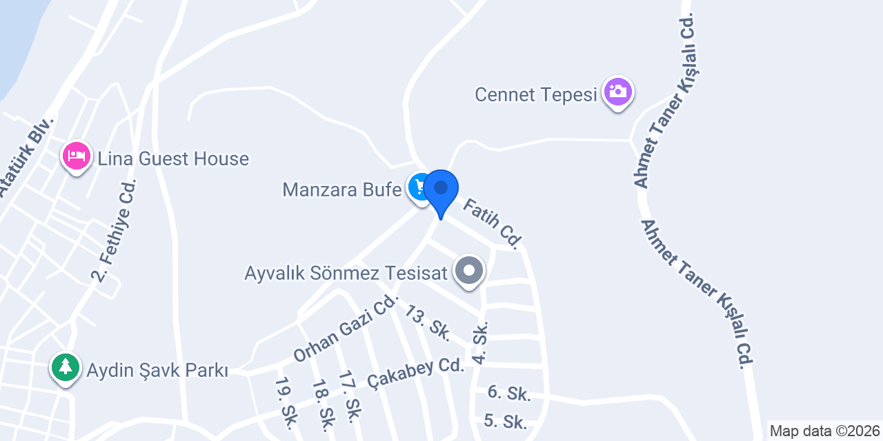 ENADUŞ DUŞAKABİN SİSTEMLERİ AYVALIK konumu