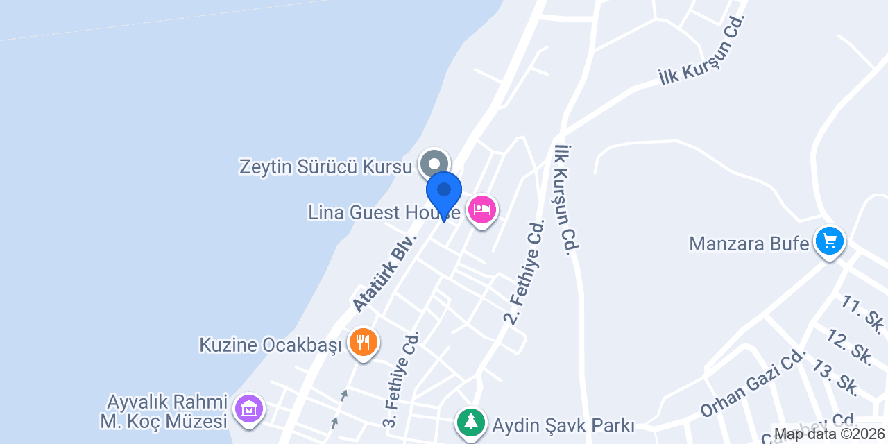 Ayvalık Nisa Pansiyon konumu