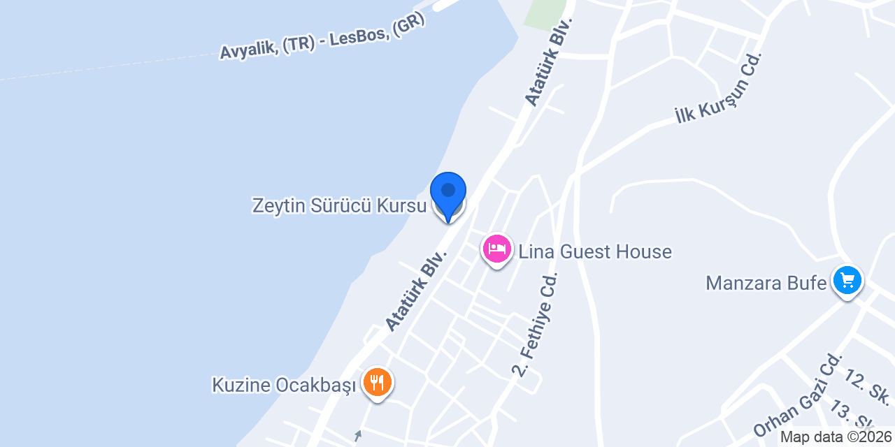 Zeytin Sürücü Kursu konumu