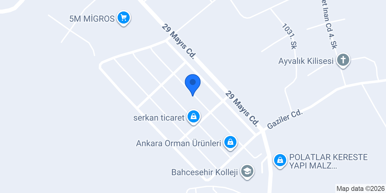 Temiz Otomotiv konumu