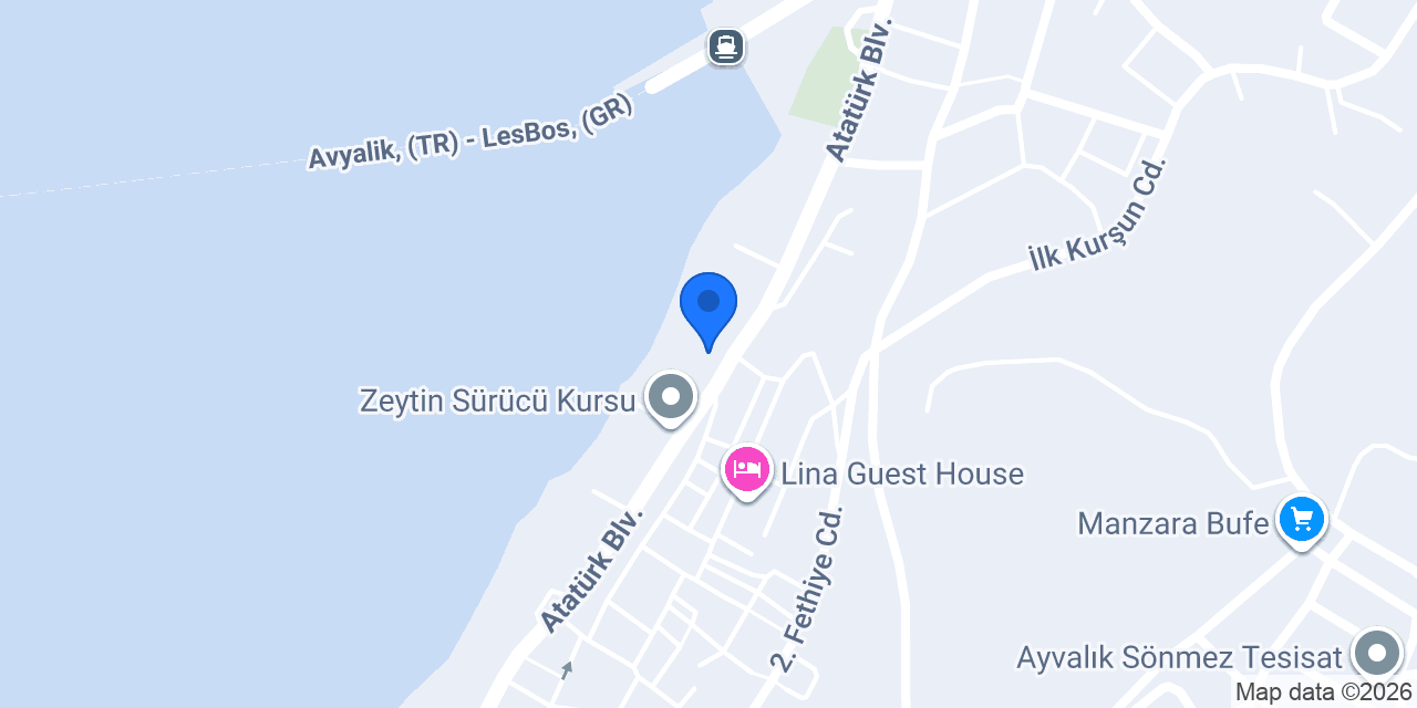 Bacacan Hotel Ayvalık konumu
