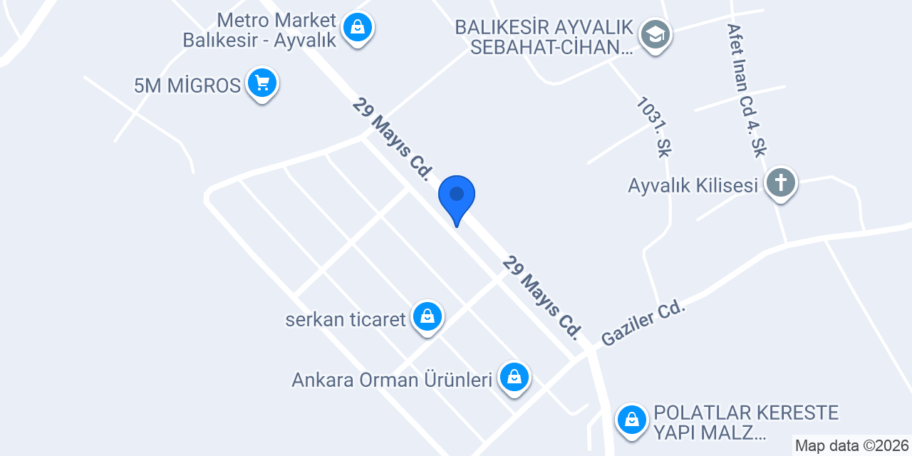 Çınar Teknik Bobinaj konumu