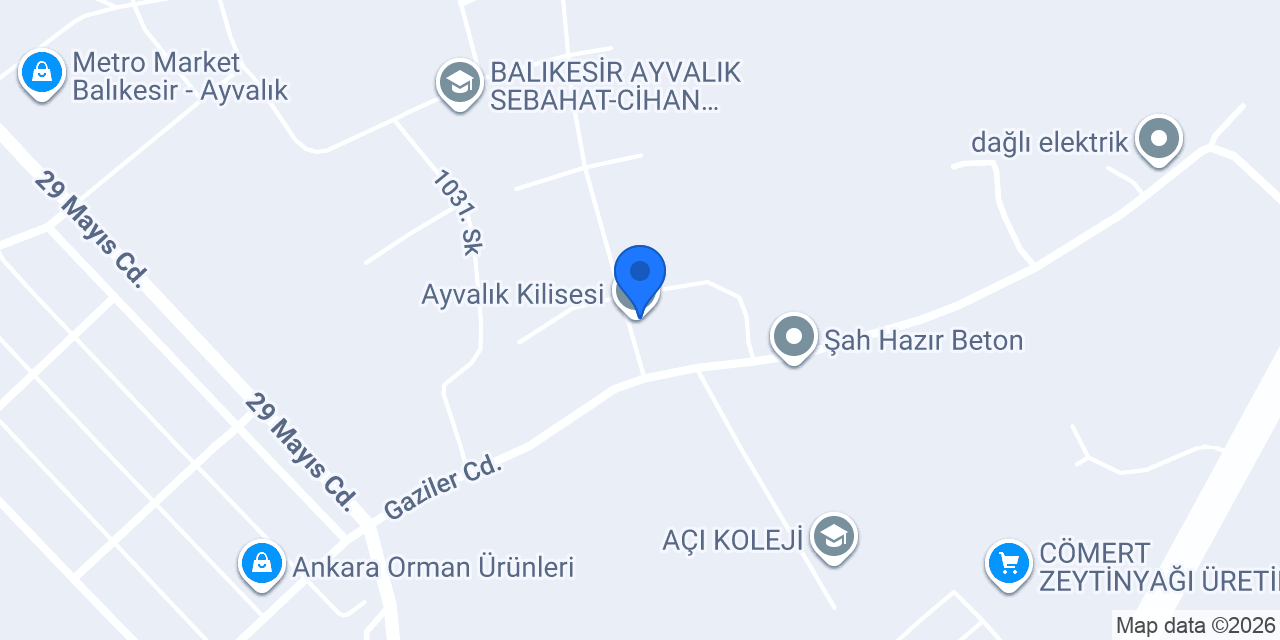 Ayvalık Kilisesi konumu