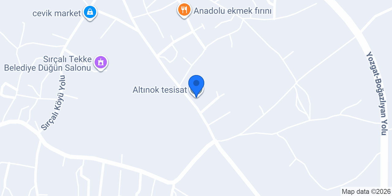 Altınok tesisat konumu