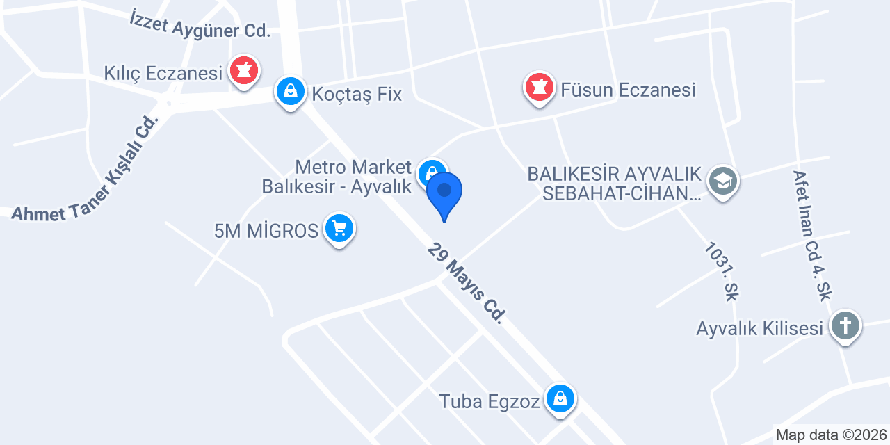 İşbir Yatak Ayvalık konumu