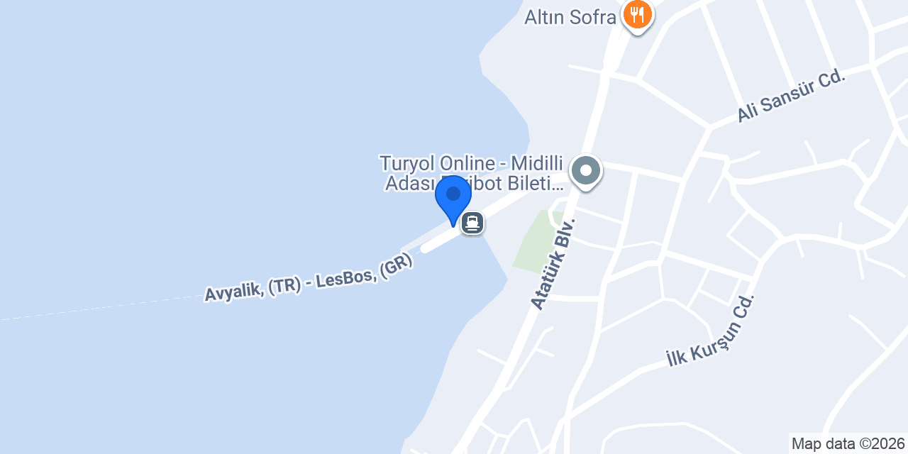 Midilli Feribot Bileti konumu