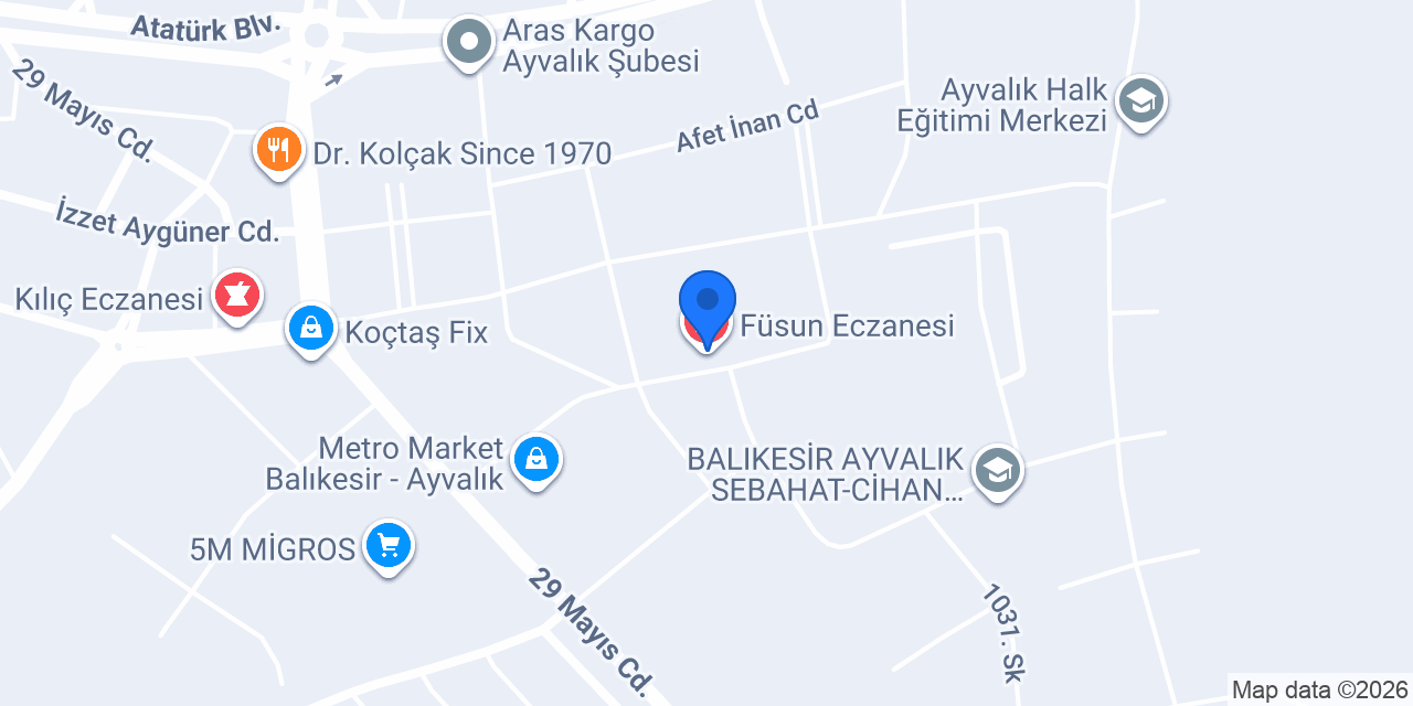 Füsun Eczanesi konumu