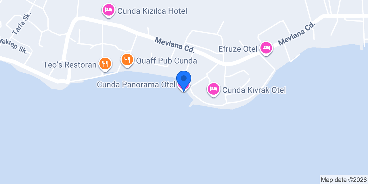 Cunda Panorama Otel konumu