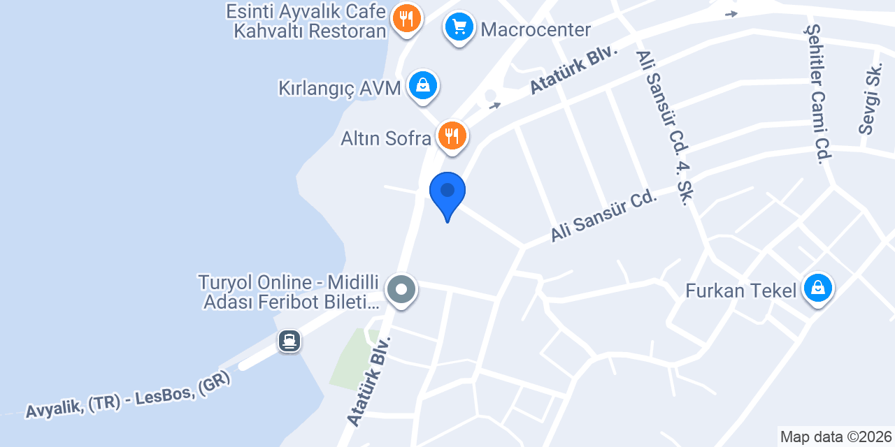 Ayvalık Eski Garaj konumu