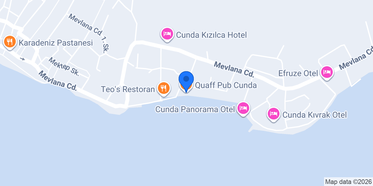 Quaff Pub Cunda konumu