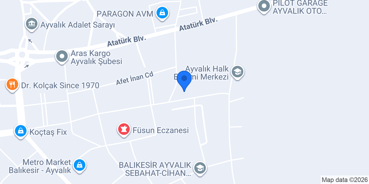 Fidan Market Ayvalık konumu