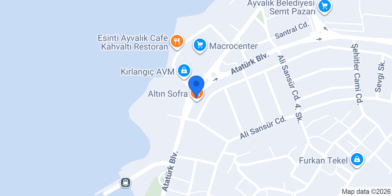 Ayvalık Minitown Cafe konumu