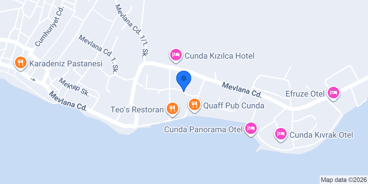 Cunda S Pansiyon konumu