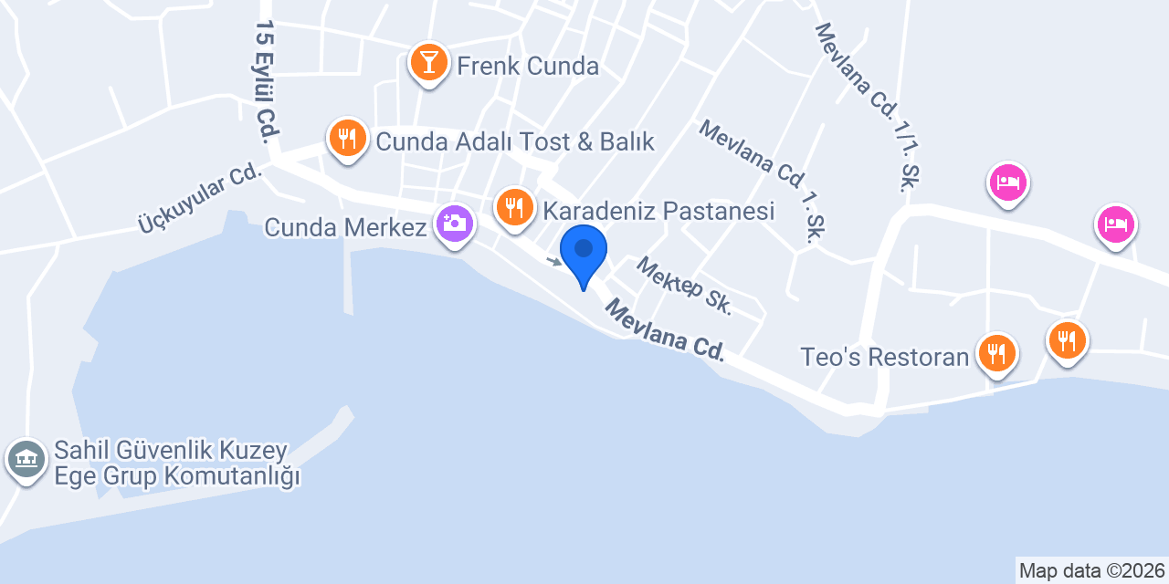 Cunda meze dunyasi konumu