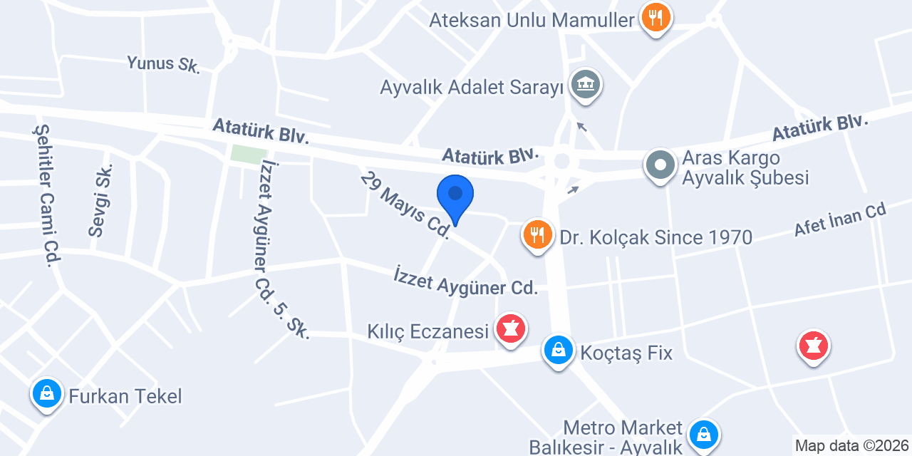 Ayvalık Mesleki Eğitim Merkezi konumu