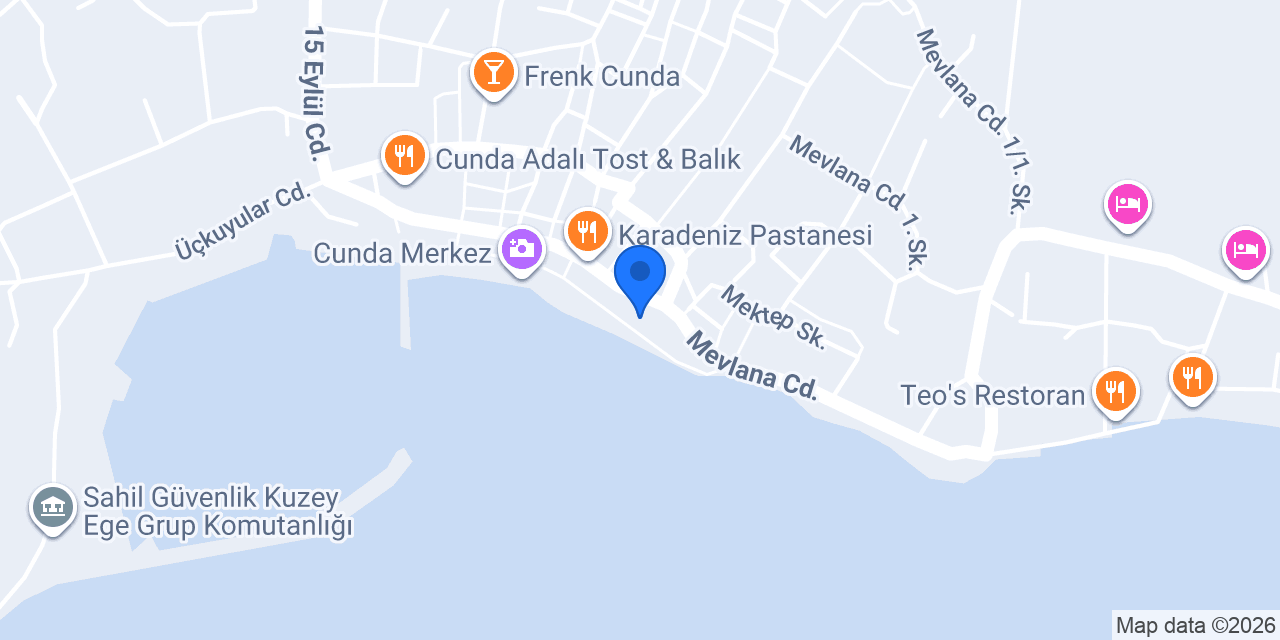 Cunda Ada Restaurant konumu