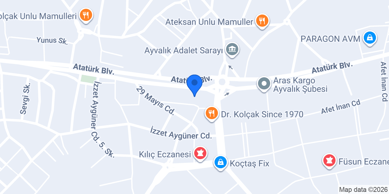 TURYAP AYVALIK konumu
