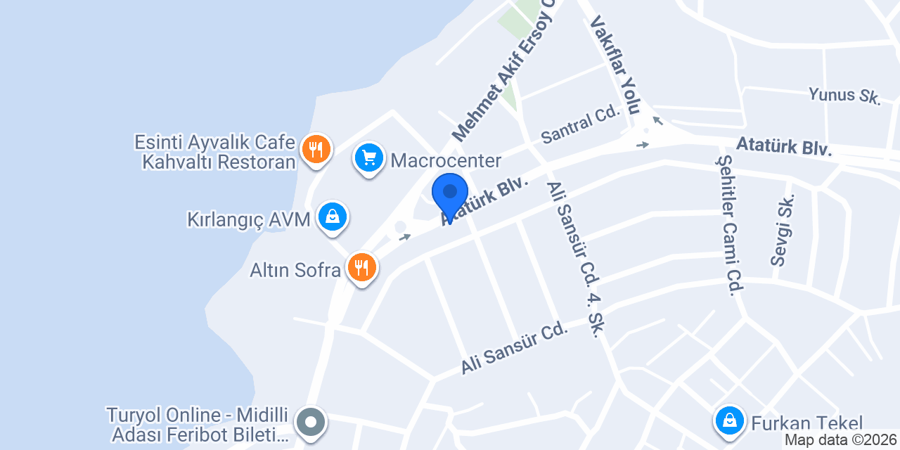 Ayvalık Özel Yeşilada Anaokulu konumu