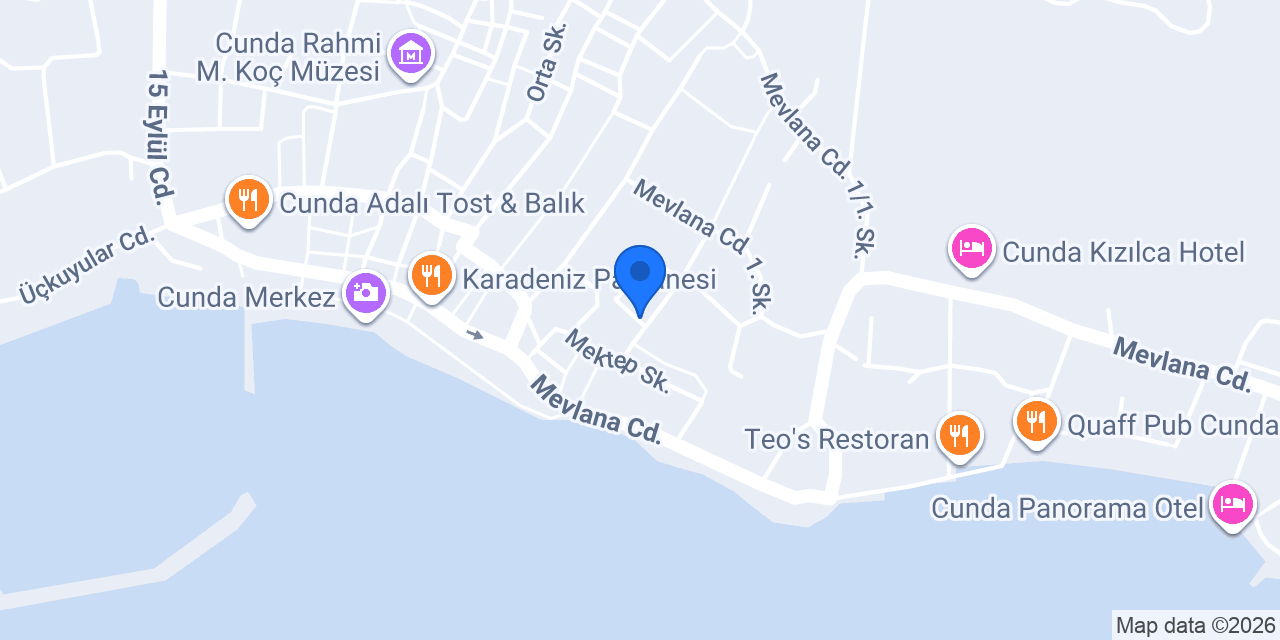 Trend Cunda Otel konumu