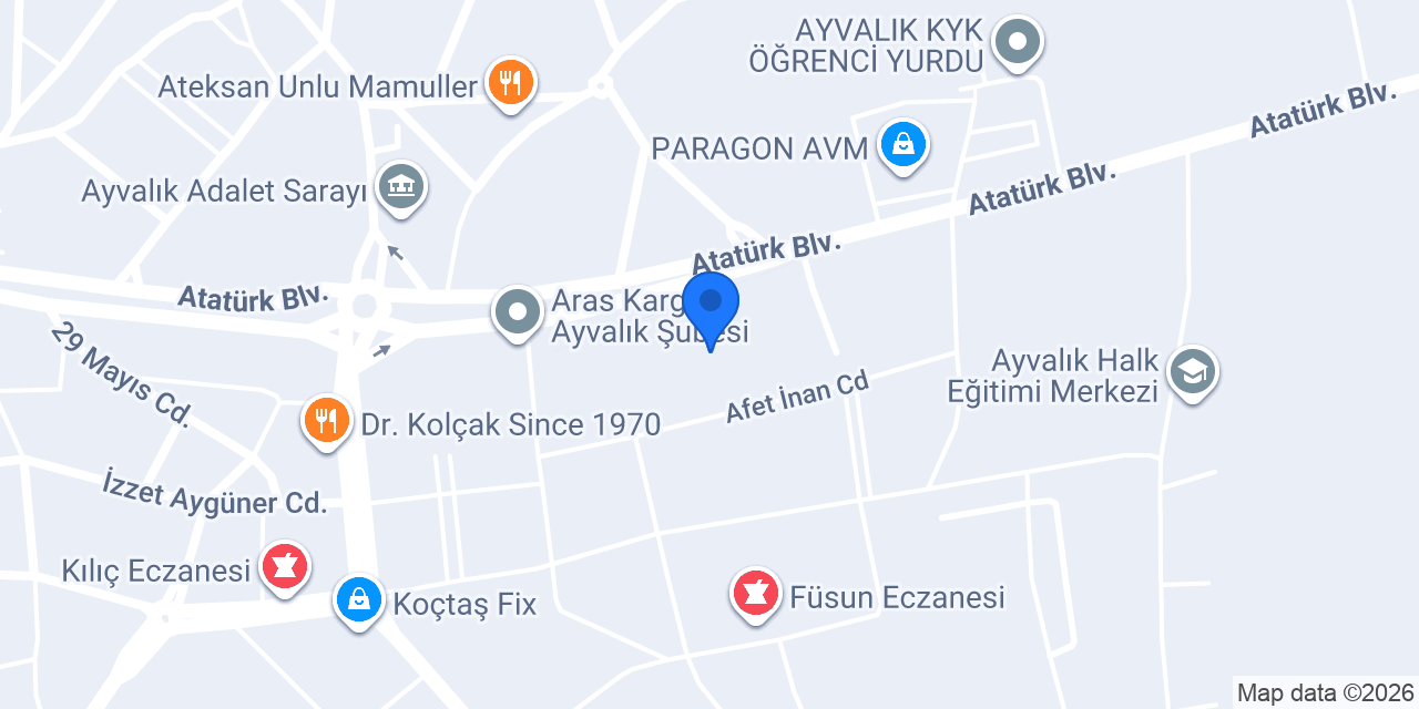 Op.Dr. Ece Gürol Kars Ayvalık Kulak Burun Boğaz konumu